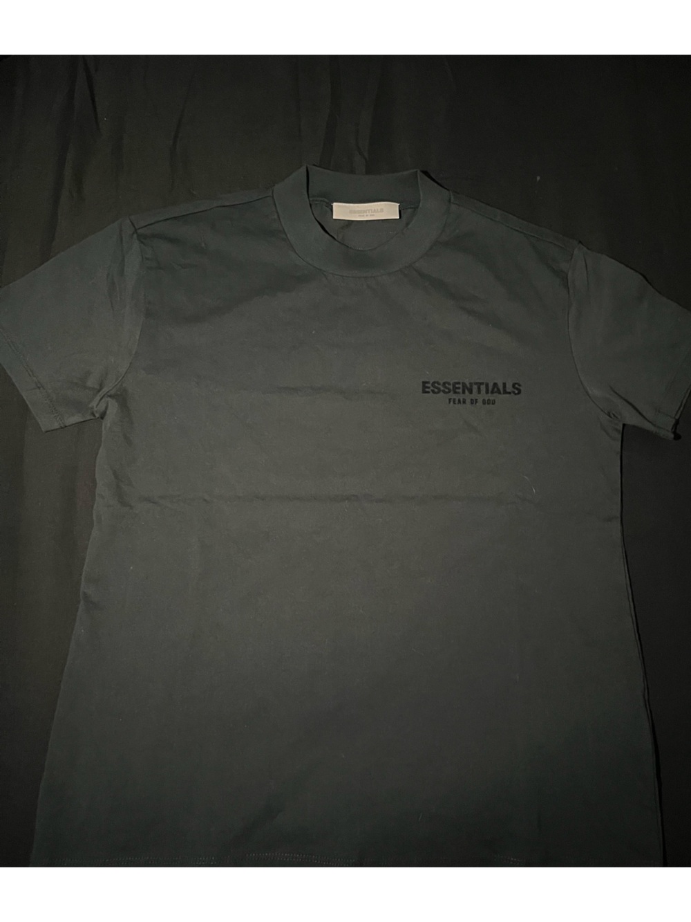 Essentials Men’s Black Crewneck Logo Tee
